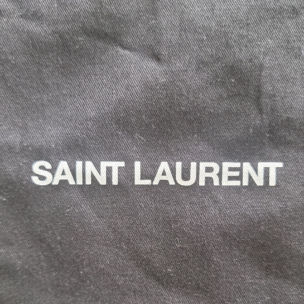 Saint Laurent 2 dua Black Logo Dust Bags - Picture 2 of 6